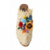 Ciabatte floreali in rafia beige - EU39/US8.5