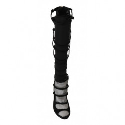 Cinghie elastiche in pelle scamosciata nera - EU39/US8.5