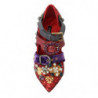 Scarpe tacco borchie cristallo rosso paillettes - EU36/US5.5