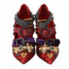 Scarpe tacco borchie cristallo rosso paillettes - EU36/US5.5