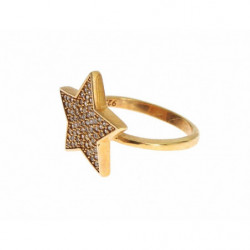 Anello trasparente da donna in argento 925 Star Gold - EU54 - US7