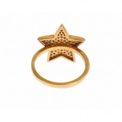 Anello trasparente da donna in argento 925 Star Gold - EU54 - US7