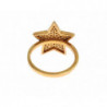 Anello trasparente da donna in argento 925 Star Gold - EU54 - US7