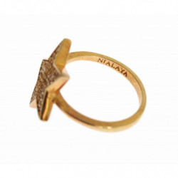 Anello trasparente da donna in argento 925 Star Gold - EU54 - US7