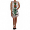 Abito con applicazioni di paillettes bianco ananas - IT42-M