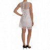 Abito con applicazioni di paillettes bianco ananas - IT42-M