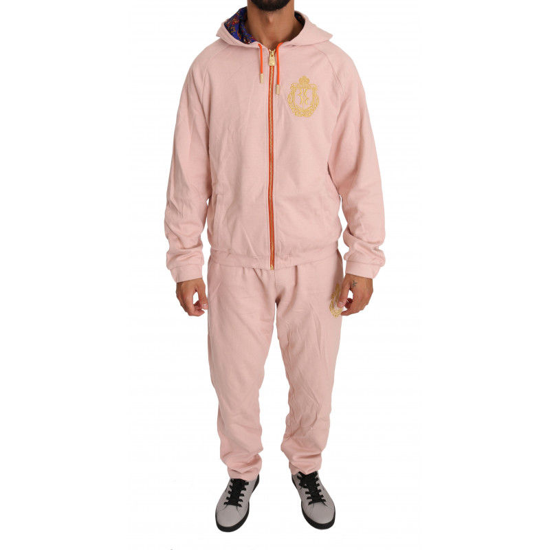 Tuta pantaloni maglione di cotone rosa - XL