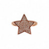 Anello in argento 925 con stella CZ trasparente da donna - EU50 - US5