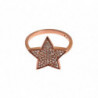 Anello in argento 925 con stella CZ trasparente da donna - EU50 - US5