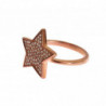 Anello in argento 925 con stella CZ trasparente da donna - EU50 - US5
