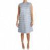 Abito a trapezio argento azzurro - IT44-L