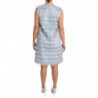 Abito a trapezio argento azzurro - IT44-L