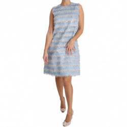 Abito a trapezio argento azzurro - IT44-L
