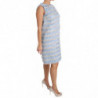 Abito a trapezio argento azzurro - IT44-L