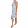 Abito a trapezio argento azzurro - IT44-L