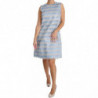 Abito a trapezio argento azzurro - IT42-M