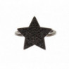 Anello da donna in argento 925 con stella nera CZ - EU50 - US5