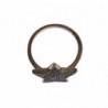 Anello da donna in argento 925 con stella nera CZ - EU50 - US5