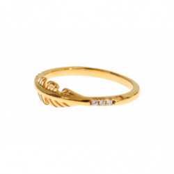 Anello in argento 925 con CZ trasparente oro - EU54 - US7