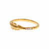 Anello in argento 925 con CZ trasparente oro - EU54 - US7