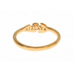 Anello in argento 925 con CZ trasparente oro - EU54 - US7