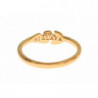 Anello in argento 925 con CZ trasparente oro - EU54 - US7