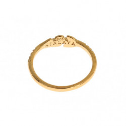 Anello in argento 925 con CZ trasparente oro - EU54 - US7
