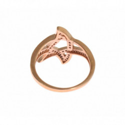 Anello in argento 925 oro chiaro CZ da donna - EU54 - US7