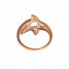 Anello in argento 925 oro chiaro CZ da donna - EU54 - US7