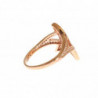 Anello in argento 925 oro chiaro CZ da donna - EU54 - US7