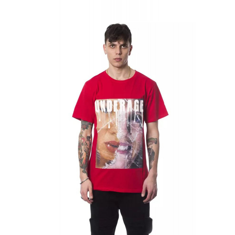 Maglietta in cotone rosso - L