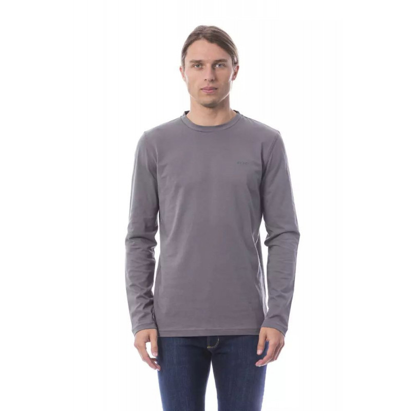 T-shirt in cotone grigio - XL