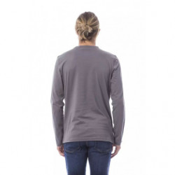 T-shirt in cotone grigio - XL