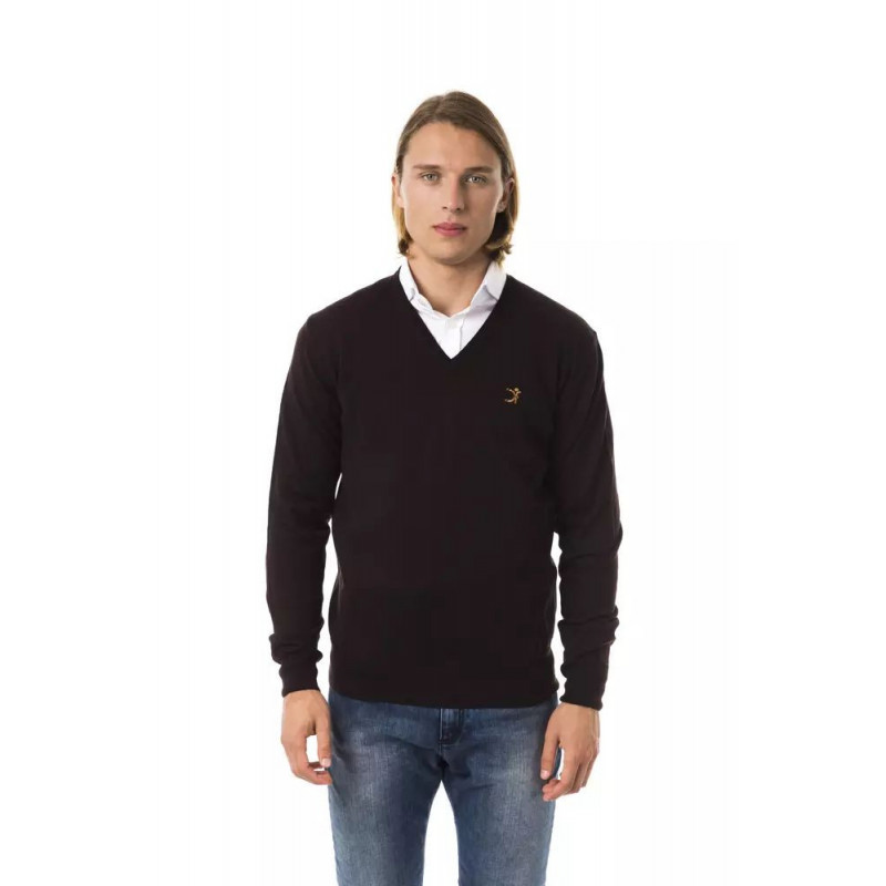 Maglione in lana merino marrone - XL