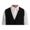 Gilet in seta di lana tinta unita nera - IT46 - S