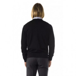 Maglione in lana merino nera - XL