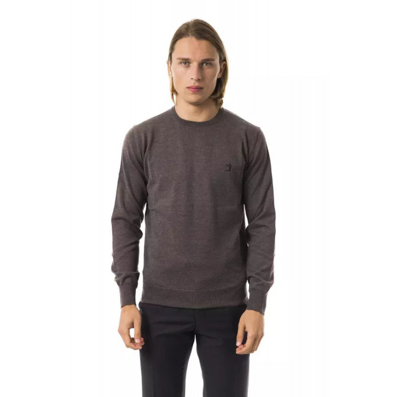 Maglione in lana merino grigia - L