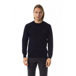 Maglione in lana merino blu...
