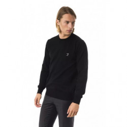 Maglione in lana merino nera - L