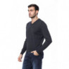 Maglione in lana merino grigia - 4XL