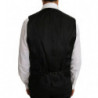 Gilet in seta di lana tinta unita nera - IT48 - M