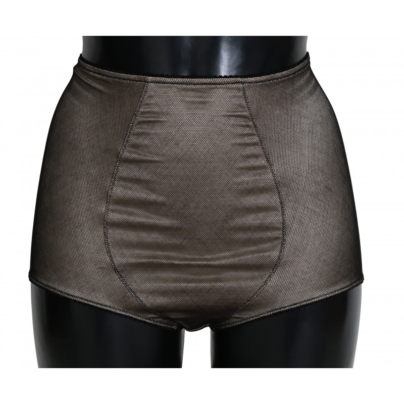Slip Intimo Beige Con Rete Nera - IT - XS
