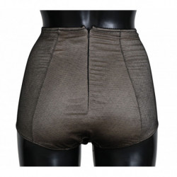 Slip Intimo Beige Con Rete Nera - IT - XS