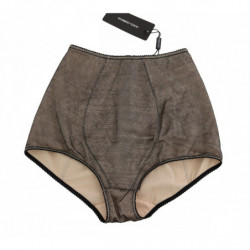Slip Intimo Beige Con Rete Nera - IT - XS