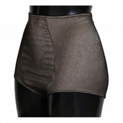 Slip Intimo Beige Con Rete Nera - IT - XS