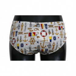 Pantaloni intimi in seta con stampa marinaio - IT4 - L