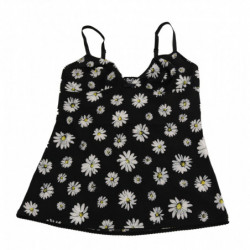 Chemisole di lingerie con stampa margherita nera - IT2 - S