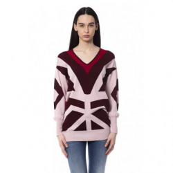 Maglione in lana bordeaux - S