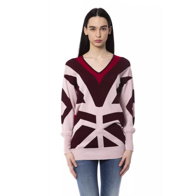 Maglione in lana bordeaux - S