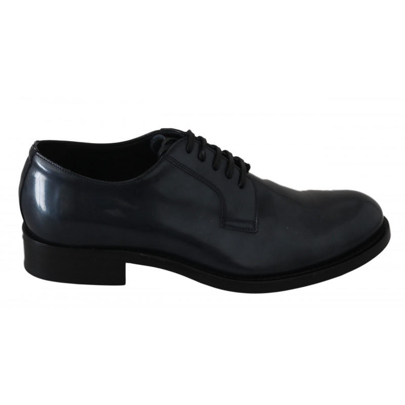 Scarpe formali con vestito derby in pelle blu - EU39/US6